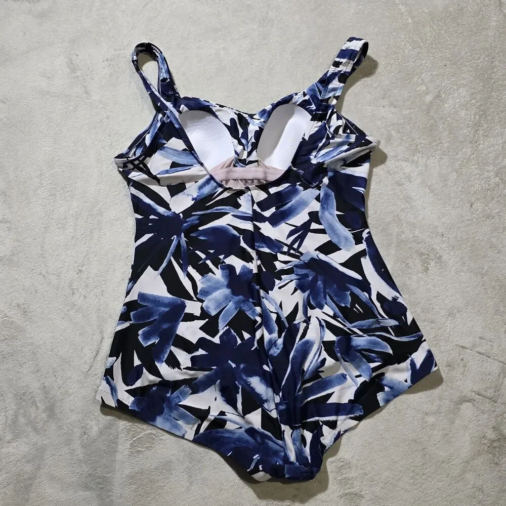 Rose Marie Reid One Piece  Bathing Suit Blue Sz XXL